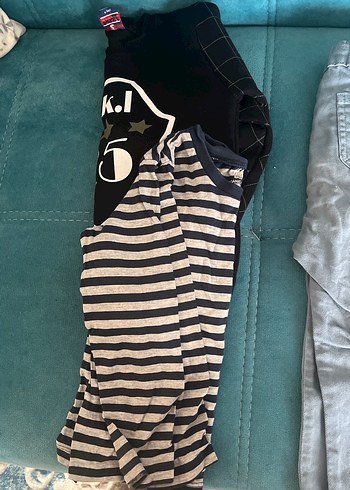 Gri Erkek Çocuk Keten Rahat Kesim Pantolon - Görsel 3