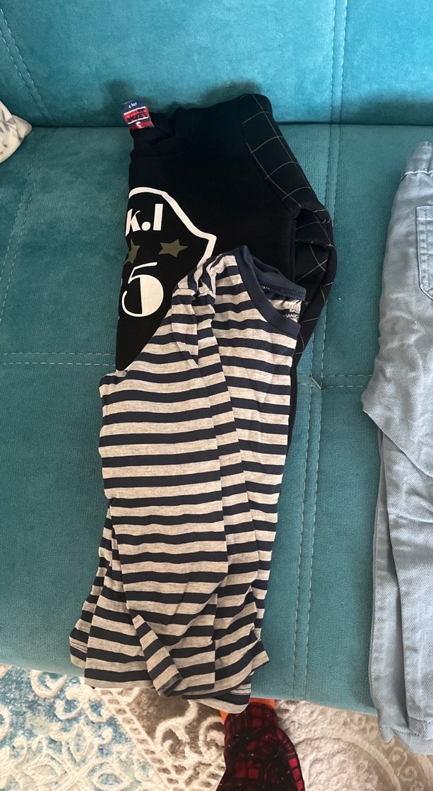 Gri Erkek Çocuk Keten Rahat Kesim Pantolon - Görsel 3