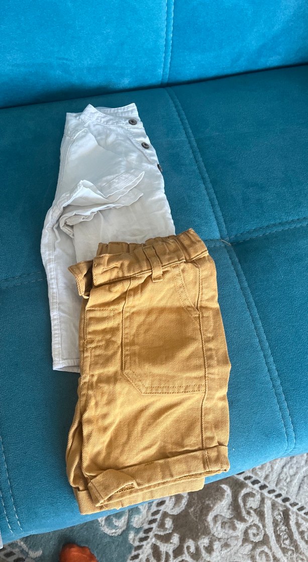 Gri Erkek Çocuk Keten Rahat Kesim Pantolon - Görsel 2