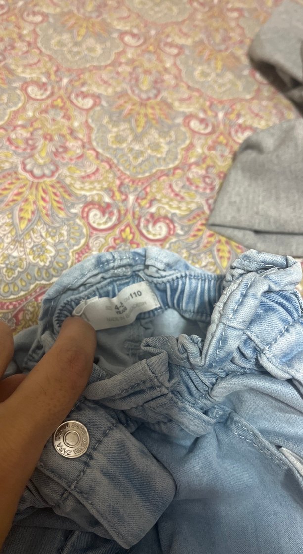 Kemerli Gri Kız Tayt - Görsel 4