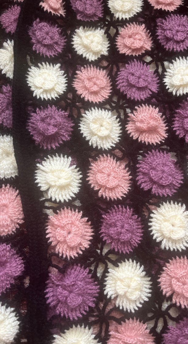 Çiçek Desenli Örgü Kadın Yelek - Görsel 4