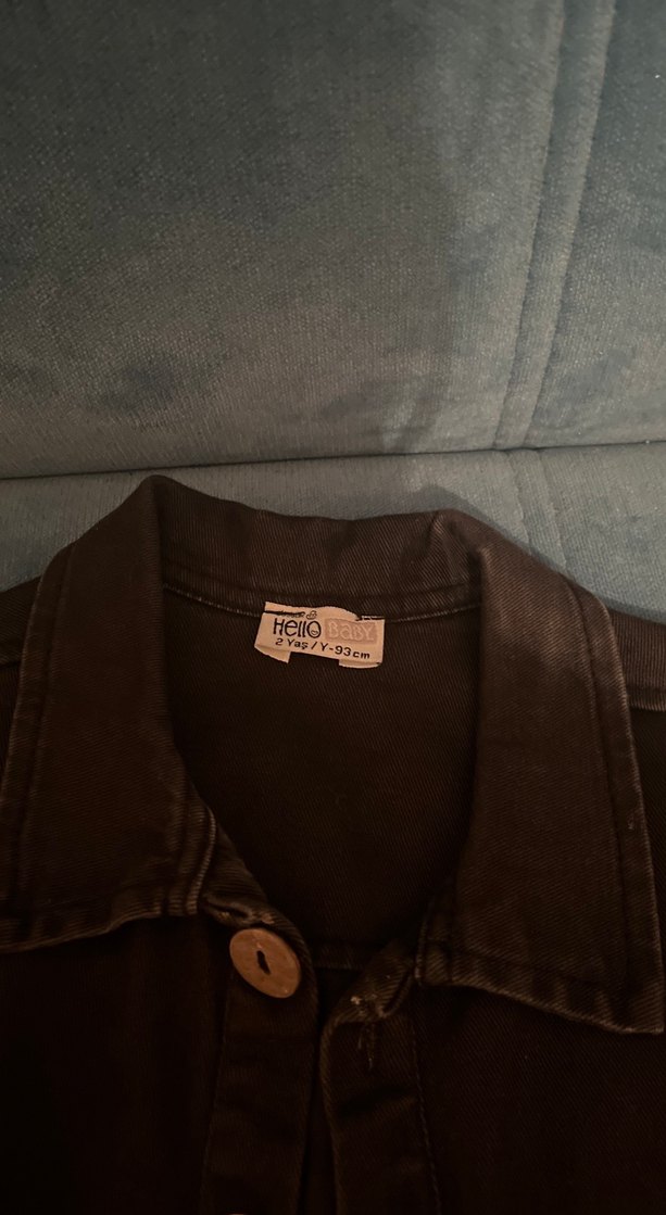 Düğmeli Kahverengi Çocuk Ceket - Görsel 3