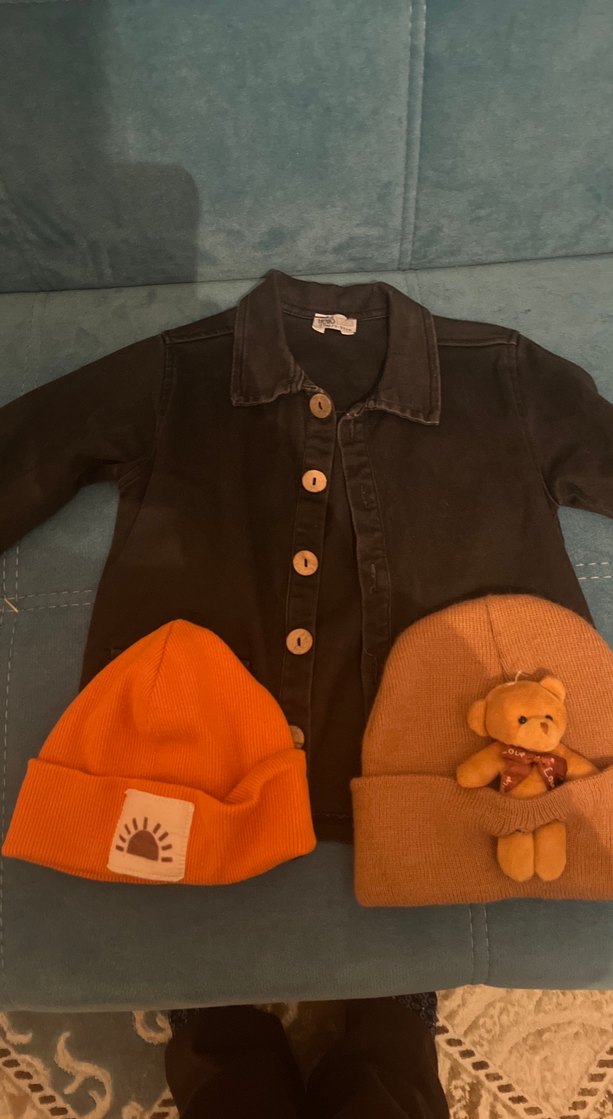 Düğmeli Kahverengi Çocuk Ceket - Görsel 2