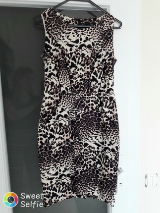 leopar desenli elbise