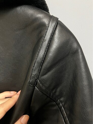 xs Beden siyah Renk stradivarius biker kaban