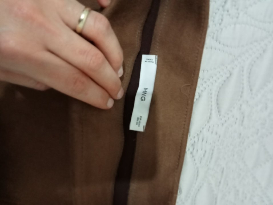 taba Süet Mini Etek - Görsel 5