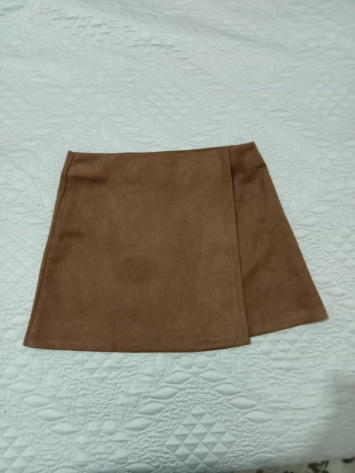 taba Süet Mini Etek - Görsel 2