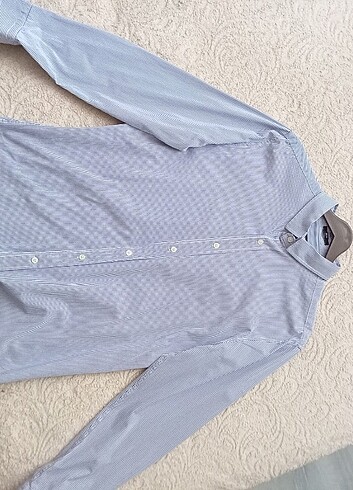 Mavi çizgili gömlek  - Görsel 4