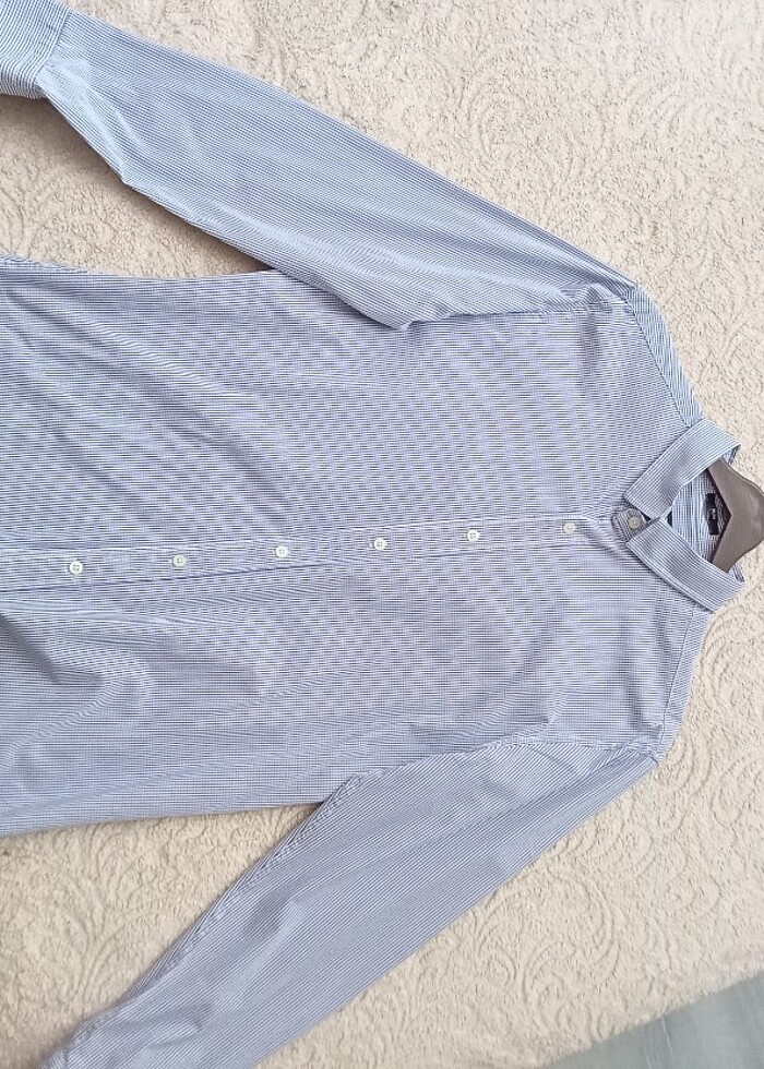Mavi çizgili gömlek  - Görsel 4