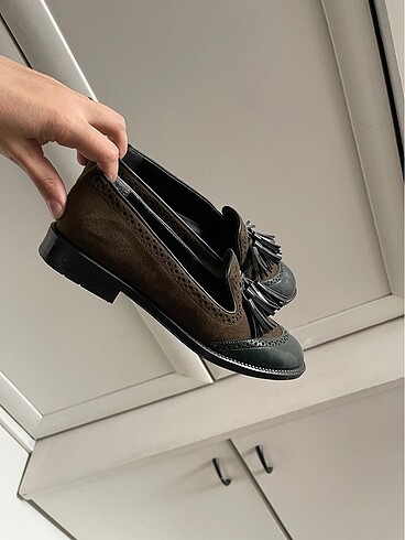 36 Beden haki Renk Loafer babet
