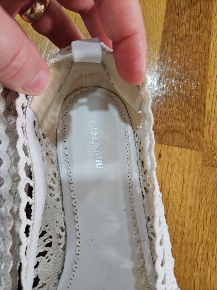 Dantel Detaylı Beyaz Bohem Dolgu Topuklu Espadril - Görsel 4