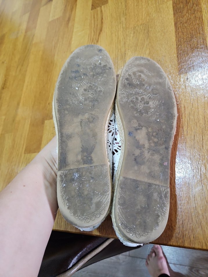 Dantel Detaylı Beyaz Bohem Dolgu Topuklu Espadril - Görsel 2