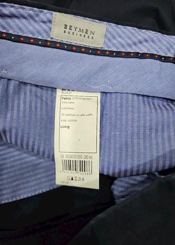 lacivert Kemerli Erkek  Pantolonu - Görsel 2