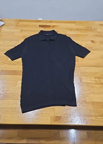 kıdaKollu Fermuarlı Gri Polo Tişört - Görsel 2