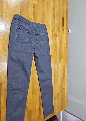 Gri Erkek Denim Kemerli Pantolon - Görsel 4