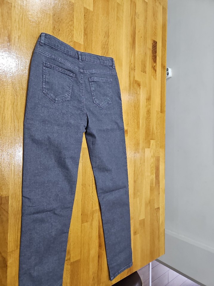 Gri Erkek Denim Kemerli Pantolon - Görsel 4