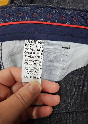 Dizmar Gri Desenli Erkek Kot Pantolon - Görsel 3