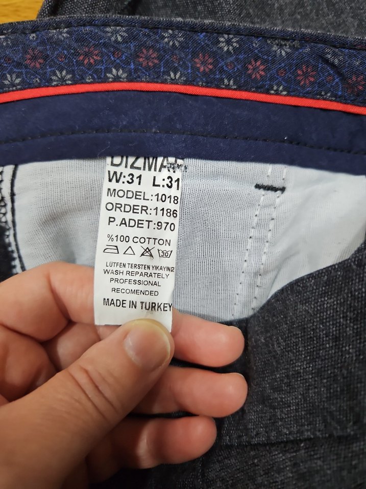 Dizmar Gri Desenli Erkek Kot Pantolon - Görsel 3