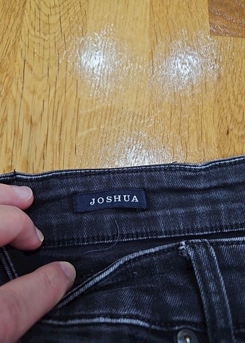 Gri Düğmeli  Erkek Denim Pantolon - Görsel 6