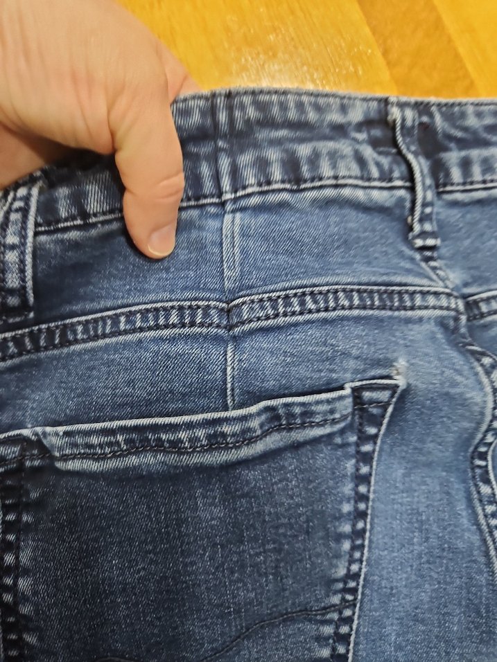 Düğmeli Lacivert Erkek Regular Fit Kot Pantolon - Görsel 4