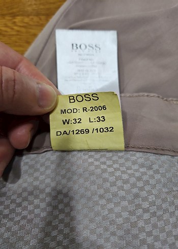 BOSS Bej Düğmeli Erkek Keten Pantolon - Görsel 6