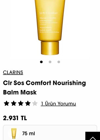 Clarins Sos Comfort Nourishing Balm Mask 75 ml - Görsel 8