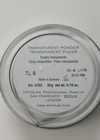 KRYOLAN Transparent Loose Powder TL9 - Görsel 3