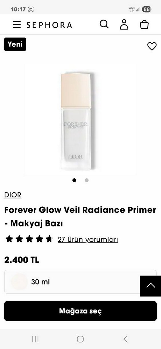 Dior
Forever Glow Veil Radiance Primer  Makyaj Bazı - Görsel 2