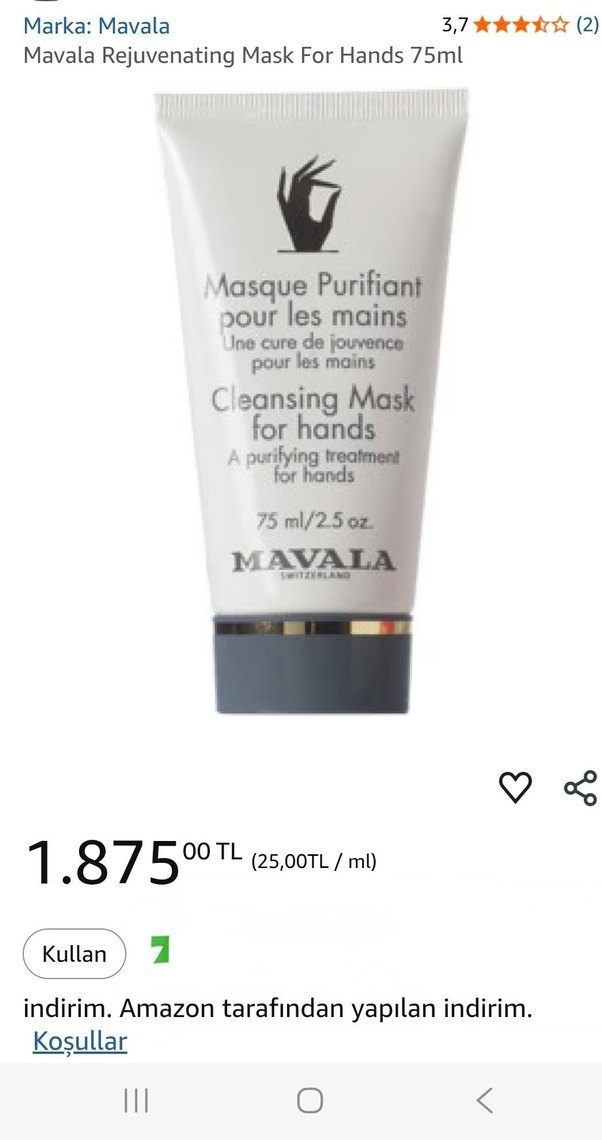 Mavala Arındırıcı El Maskesi 75 ml - Görsel 2