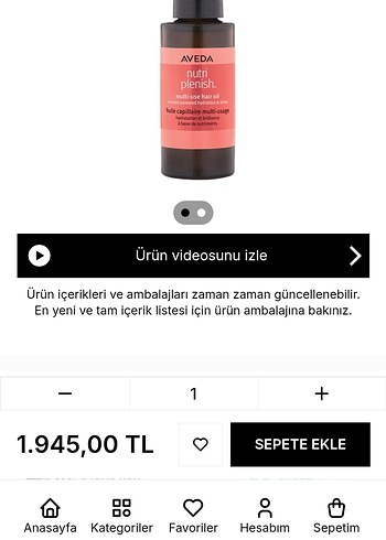 Aveda Nutri Plenish Çok Amaçlı Saç Yağı - Görsel 7