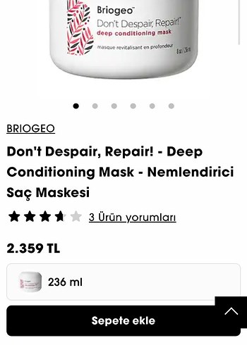 Briogeo Don't Despair Repair Derin Bakım Maskesi - Görsel 7