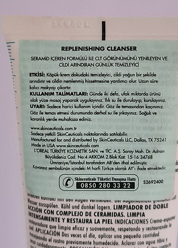 Diğer Skinceuticals Replenishing Cleanser Cream 150 ml