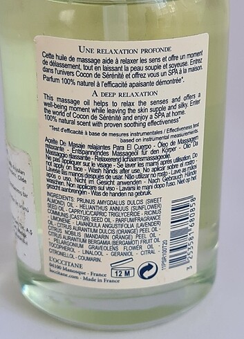  Beden Renk Loccitane Cocon de Sérénité Relaxing Massage Oil - Rahatlatıcı M