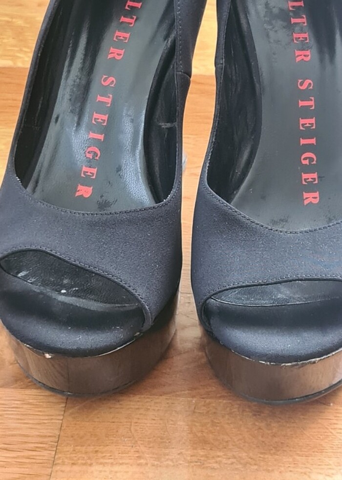 Walter Steiger Platform Taban Topuklu Ayakkabı 36 Siyah - Görsel 4