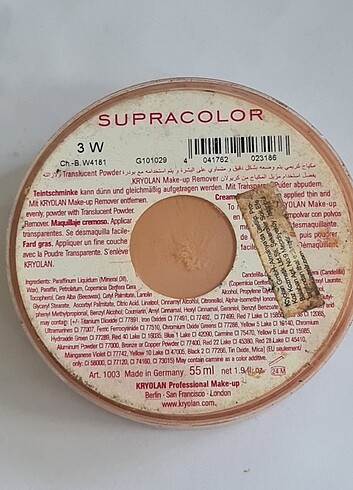 Beden Kryolan Supracolor 3W Yüksek Kapatıcı Özellikli Krem Fondöten 30