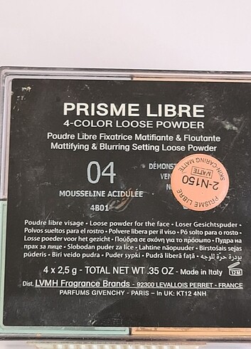 GIVENCHY Givenchy Prisme Libre 4 Color Loose Powder 04 Mousseline Acidule