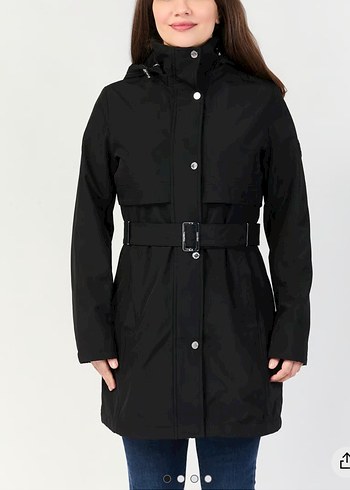Calvin Klein Women Solid Hooded Jacket Black Siyah S