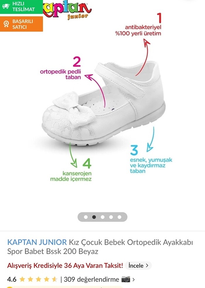 Ortapedik kız bebek ayakkabı - Görsel 5