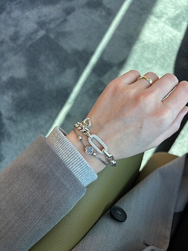 Tasarımcı 925 Ayar Gümüş VanCleef Model Bileklik