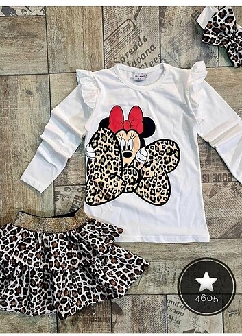 Minnie Mouse Leoparlı Takım