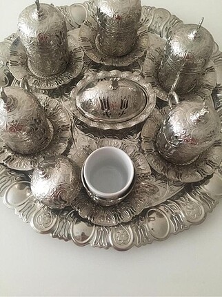 Diğer Lale motifli gümüş kahve fincanı