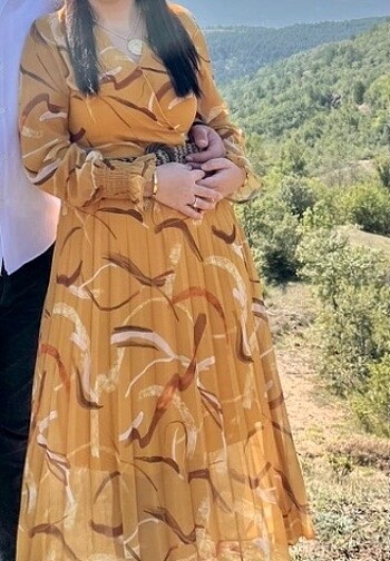 Diğer Hardal rengi elbise