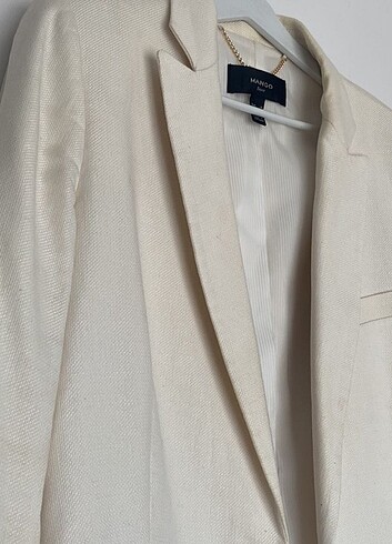 m Beden Mango bej blazer ceket