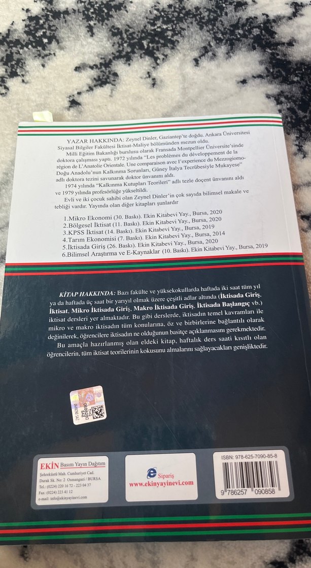 İktisat - Prof. Dr. Zeynel Dinler, 12. Baskı - Görsel 5