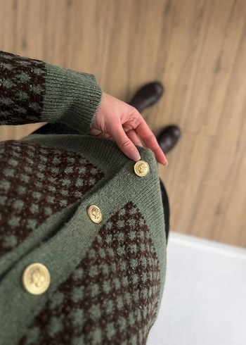 Massimo Dutti Massimo Dutti Kadın Haki Vintage Kadın Hırka