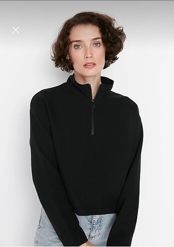 Kadın siyah Sweatshirt
