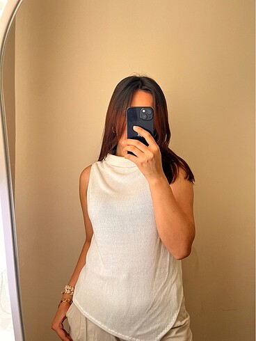 Massimo Dutti Kadın Beyaz Bluz