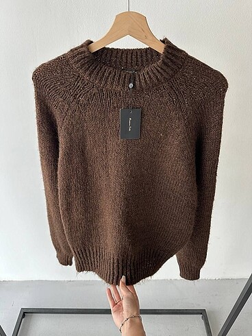 Massimo Dutti Kadın Acı Kahve Triko Kazak