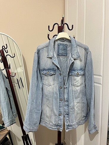 LC Waikiki LCW Oversize Mavi Kot Ceket Boyfriend Model