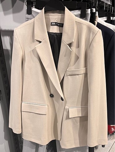Zara Zara Kadın Bej Oversize Blazer Ceket